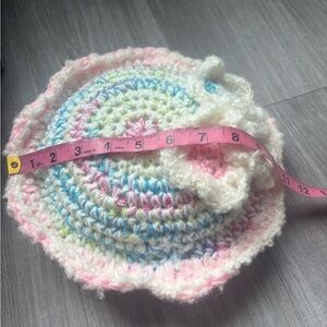 Handmade crochet accent pillow